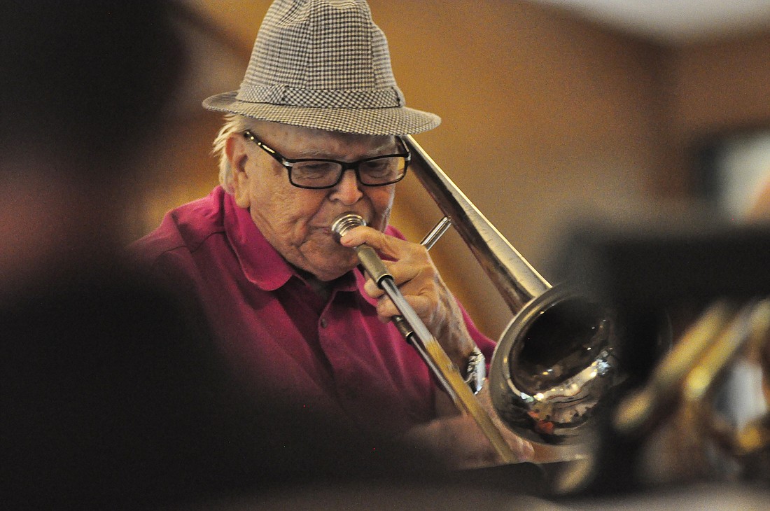 Longtime bandleader Jimmy Foy leads the Maitland Stage Band, which will play a concert at the Maitland Art Center Sunday.
