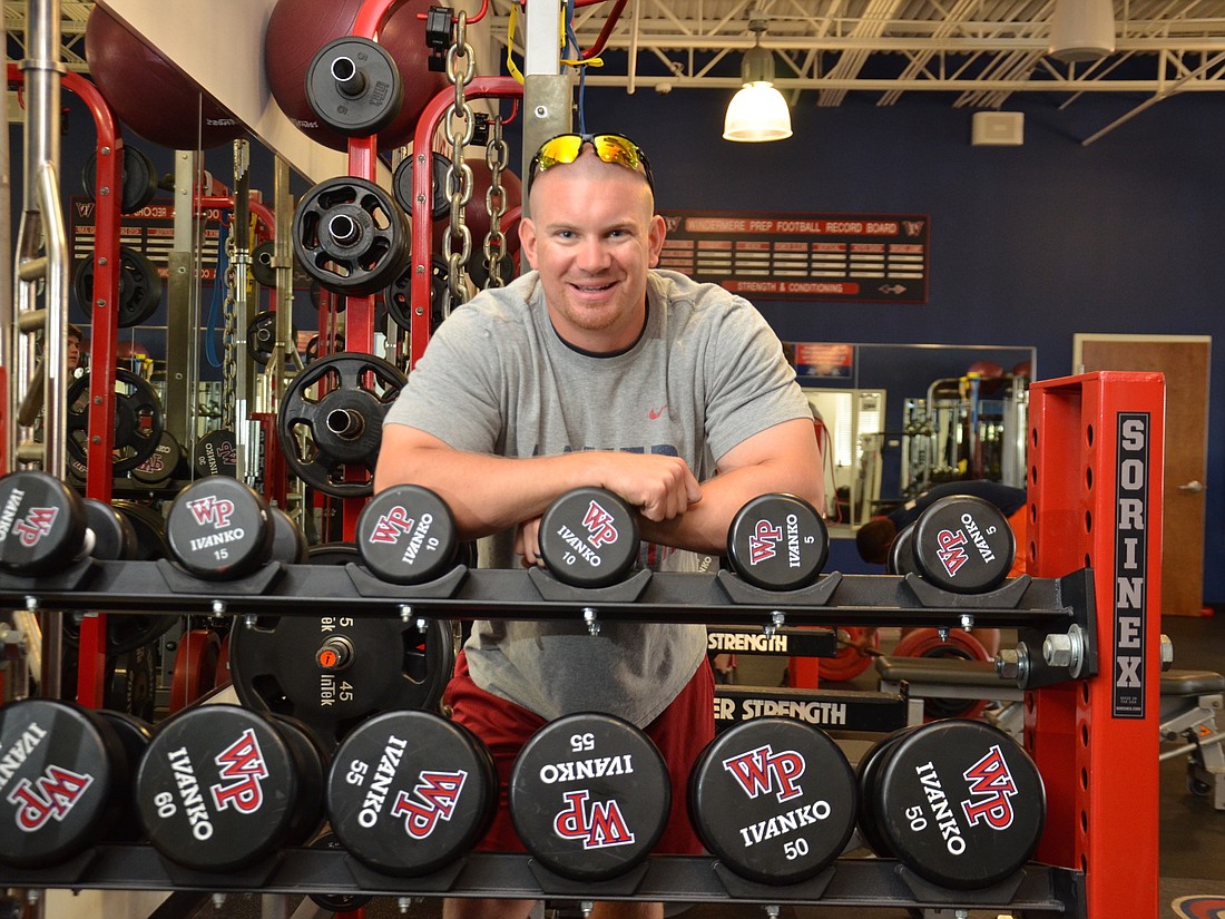 Kyle Gilbert feels at home in the weight room that he helped design at Windermere Prep.