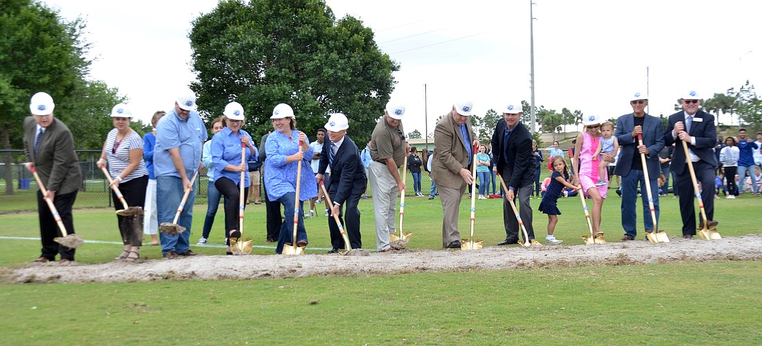 School officials and local elected officials participated in the groundbreaking ceremony May 5.