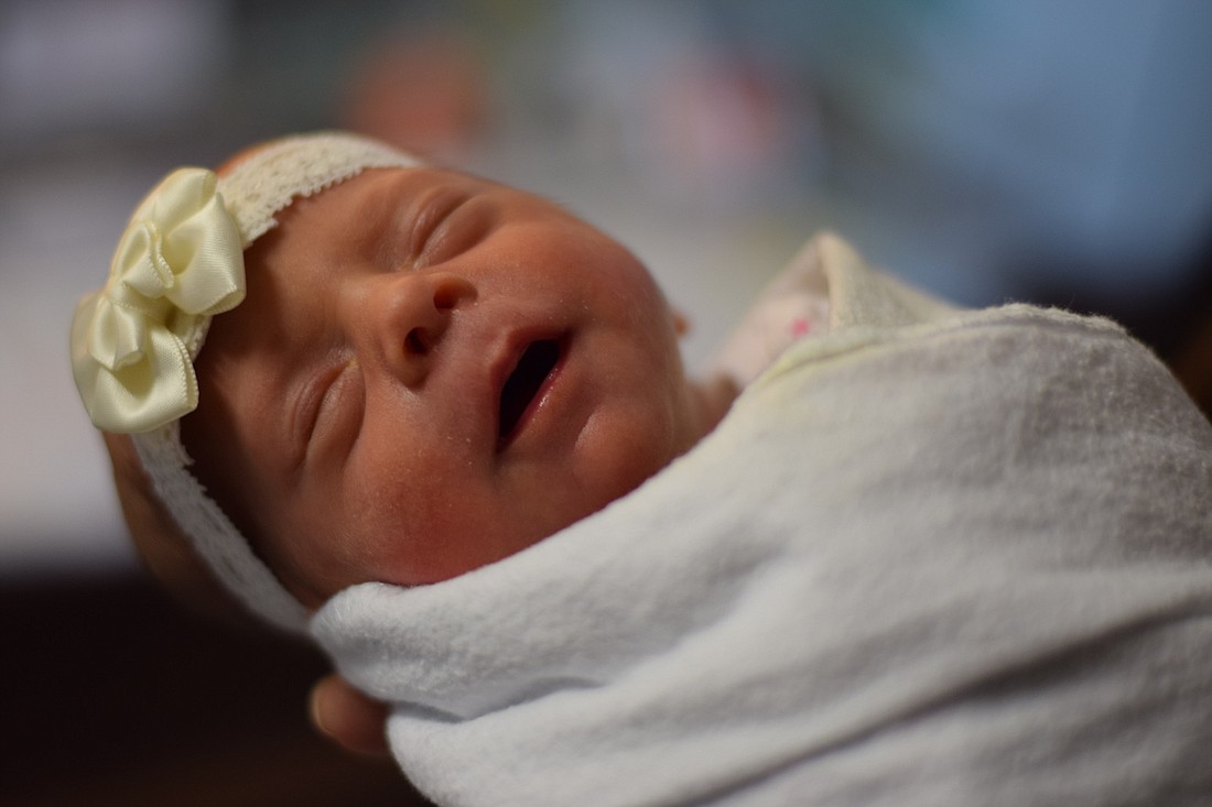 At birth, baby Jeena weighed 3 pounds, 12 ounces.