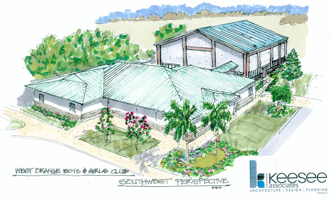 A new and larger facility is being built to house the community Boys & Girls Club. The building will be located north of the current pavilion, which is depicted as an enclosed structure but will remain an open-air space.