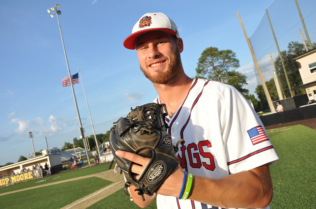 Winter Park Diamond Dawgs pitcher Conner Andrews was tied for the league lead in strikeouts as of Wednesday morning.