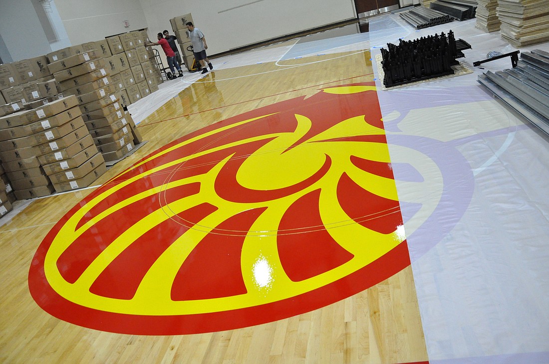 The basketball team will enjoy a spiffy hardwood floor thatâ€™s been repainted â€” bearing the Orangewood Ram logo instead of the Orangewood â€œO.â€