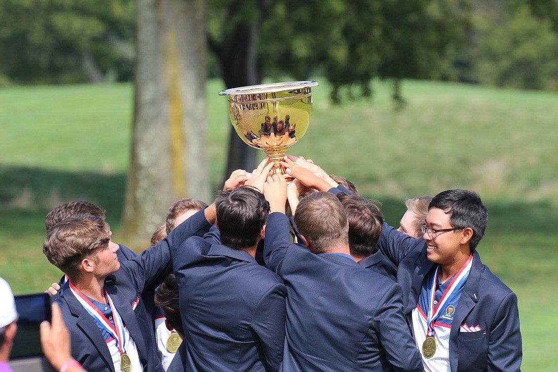 Circle Christian School golfers Canon Calcomb and Eugene Hong helped the U.S. capture the Junior Presidents Cup.