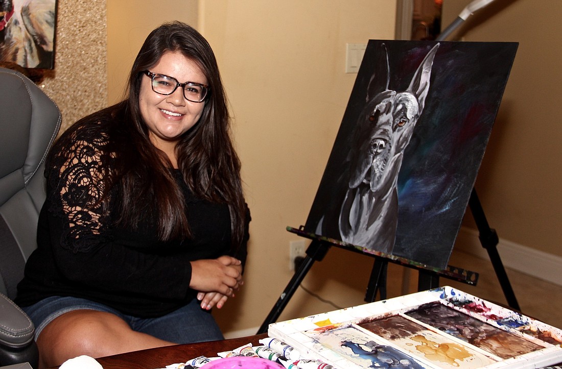 Amanda Torres has been an animal lover all her life and now makes a living painting animals.