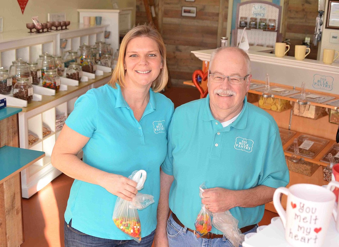 April Nobles has opened The Bulk Pantry in the Tri-City Shopping Center on Dillard Street. Her father, Scott Nickerson, is usually there to help in the store.