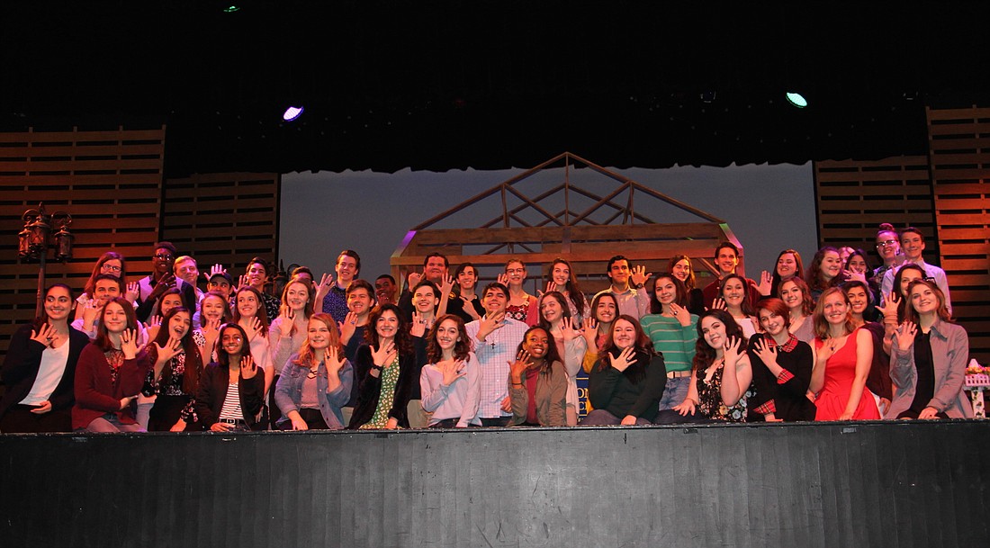 West Orange High School thespians showed off the rings they were awarded for their achievements with their production of â€œBright Star.â€