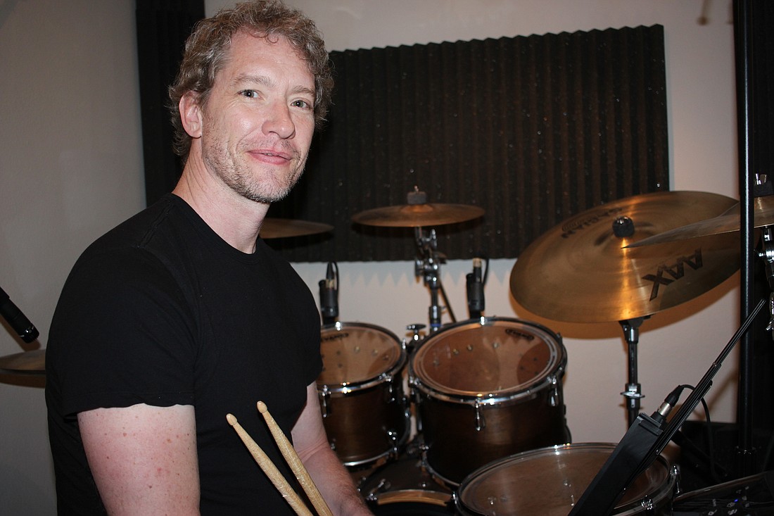 Colin Robinson has been a drummer for the Blue Man Group band for about 13 years.