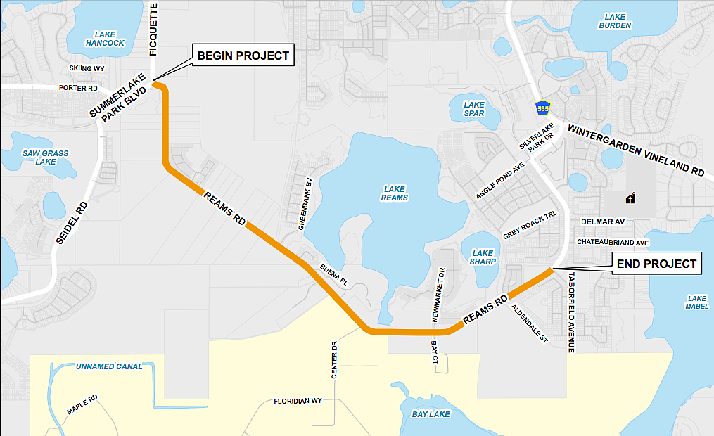 The roadway-widening project extends from south of Summerlake Park Boulevard to Taborfield Avenue.