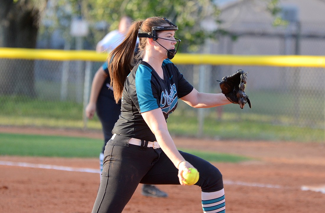 Olympia senior Megan WIlder pitched a complete-game in the Titans&#39; district semifinal win over Apopka.