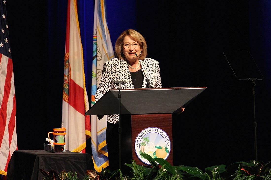 Mayor Teresa Jacobs smiled and savored the moment as she delivered her final State of the County address.