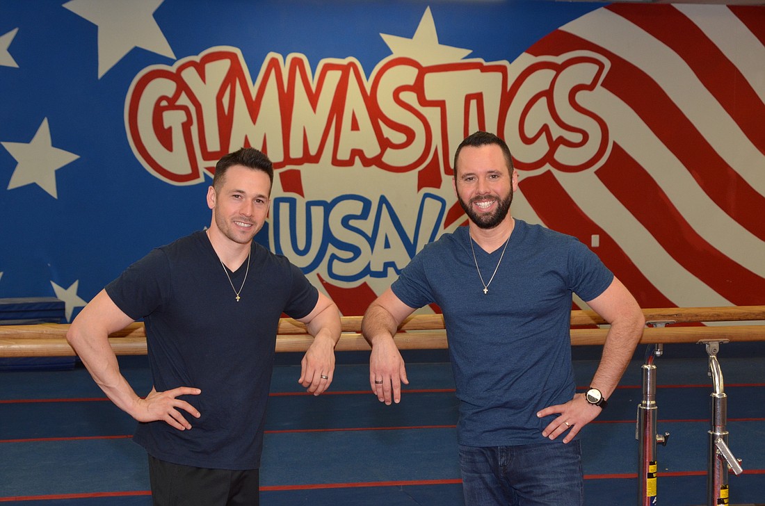 Founders Zander Arthur, left, and Austin Arthur are celebrating the expansion of Gymnastics USA.