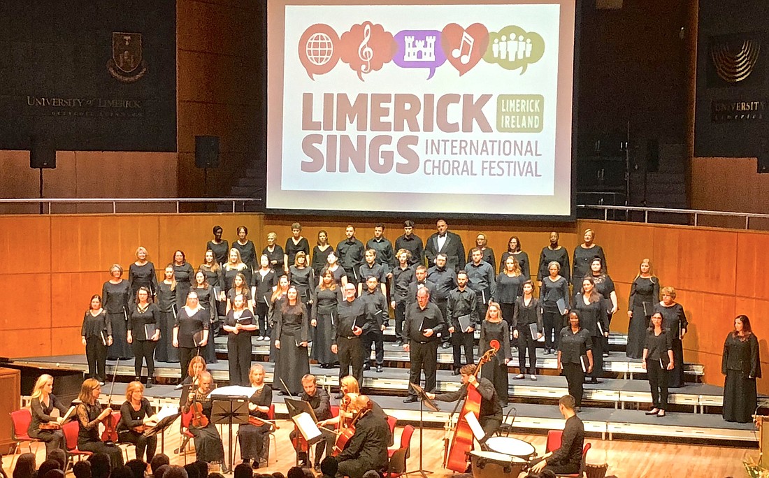 The Garden Choir sang at the Gala Concert at the sixth annual Limerick Sings International Choral Festival. COURTESY PHOTO