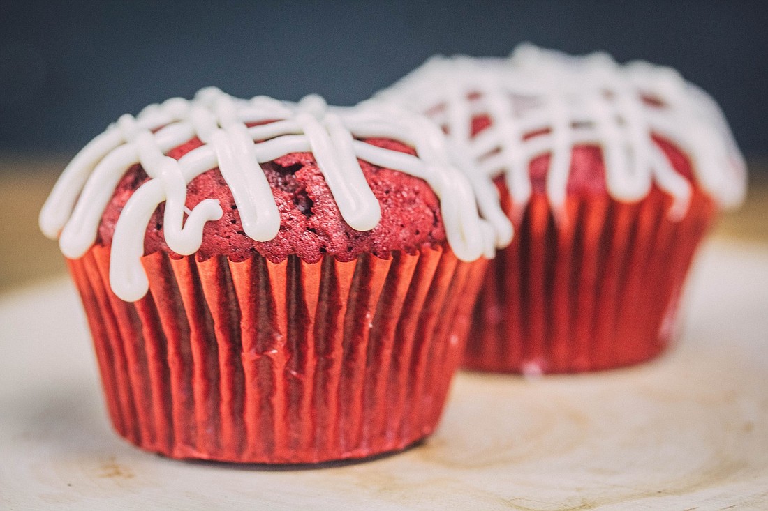 The Red Vel-Fit cupcake is on sale through July.