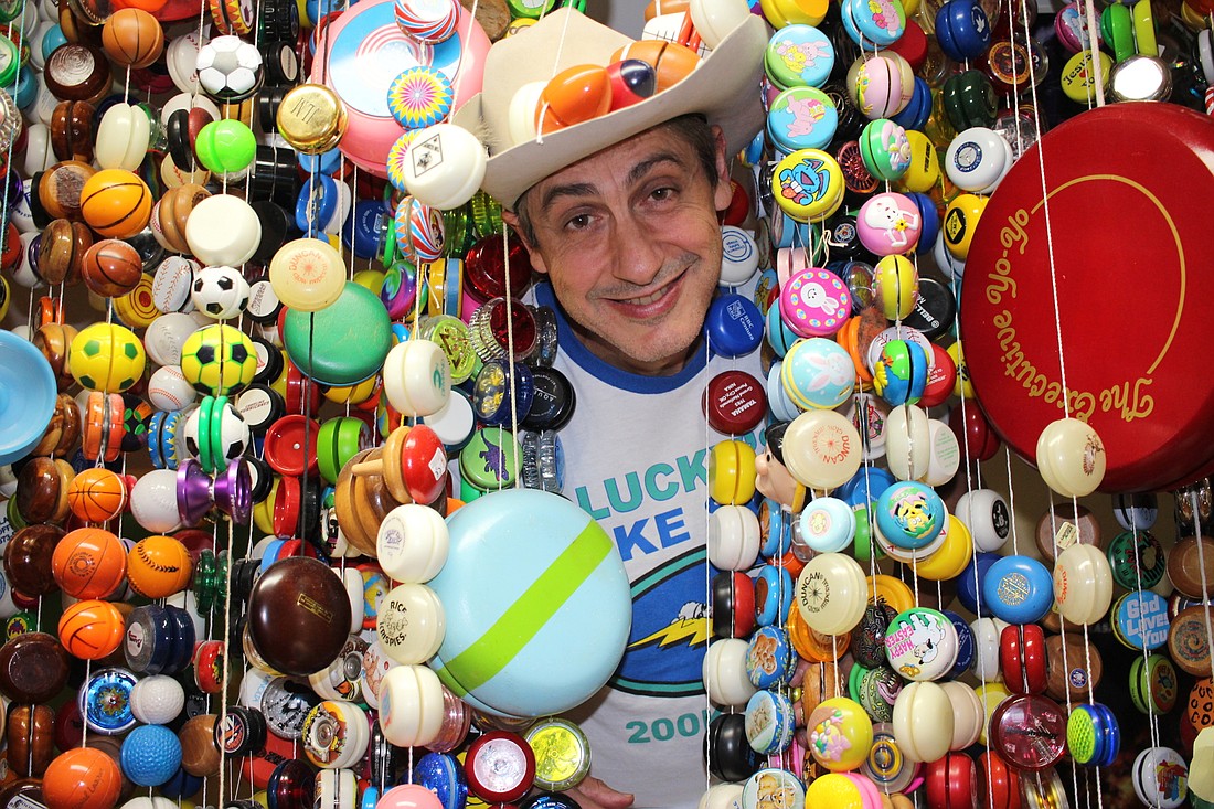 Dr. John â€œLuckyâ€ Meisenheimerâ€™s yo-yo collection includes a curtain made out of the timeless toys.