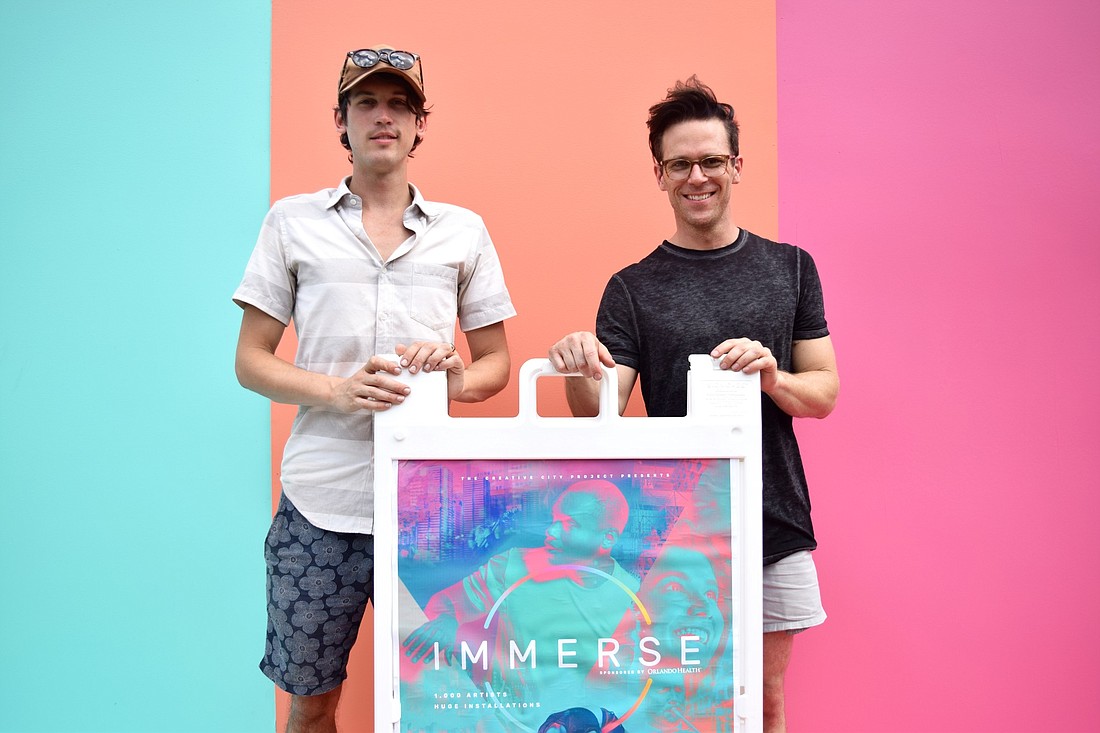 Chris Albanese, chief operating officer of the Creative City Project, and Cole NeSmith, executive director of the CCP, were excited to bring a sneak peek of Immerse to Winter Garden.