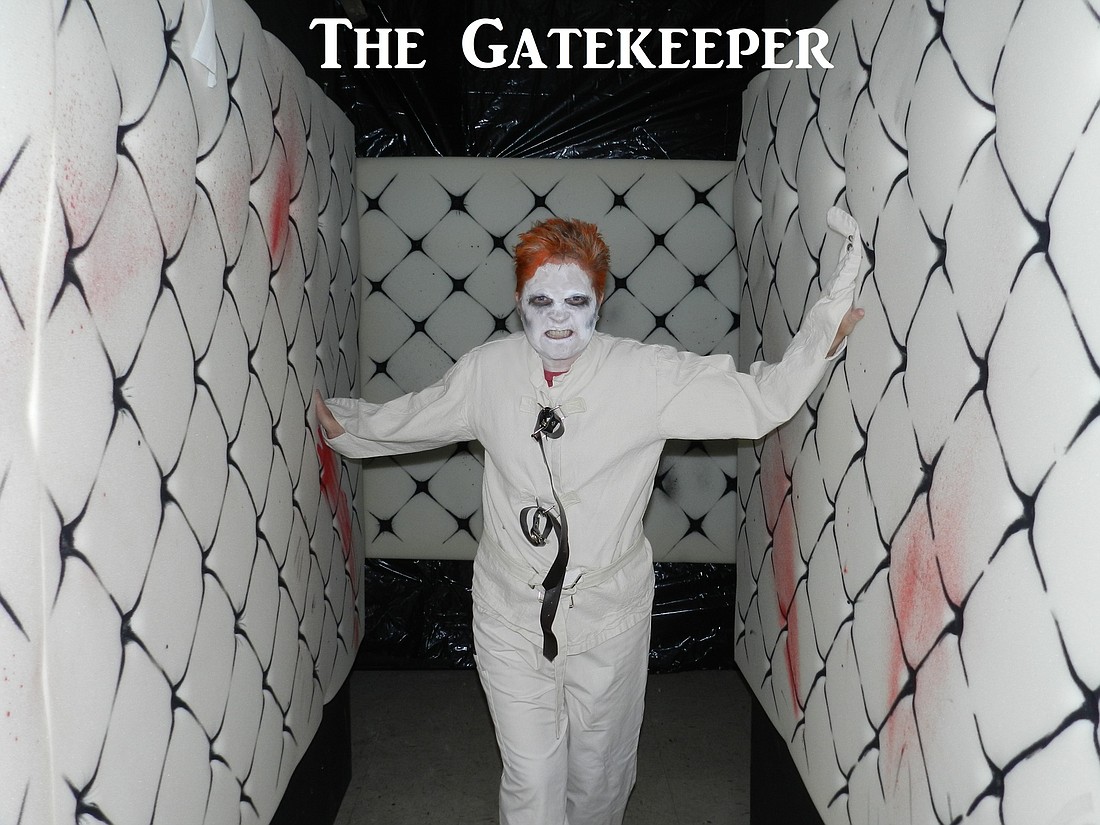 The Gatekeeper is one of the characters at the Ocoee Lions Club&#39;s Asylum haunted house.