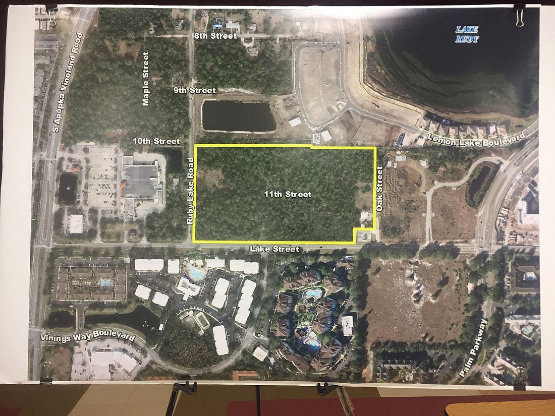 The subject property for the proposed apartment development is located north of Lake Street, east of Ruby Lake Road, south of 10th Street and west of Oak Street in Southwest Orange County.