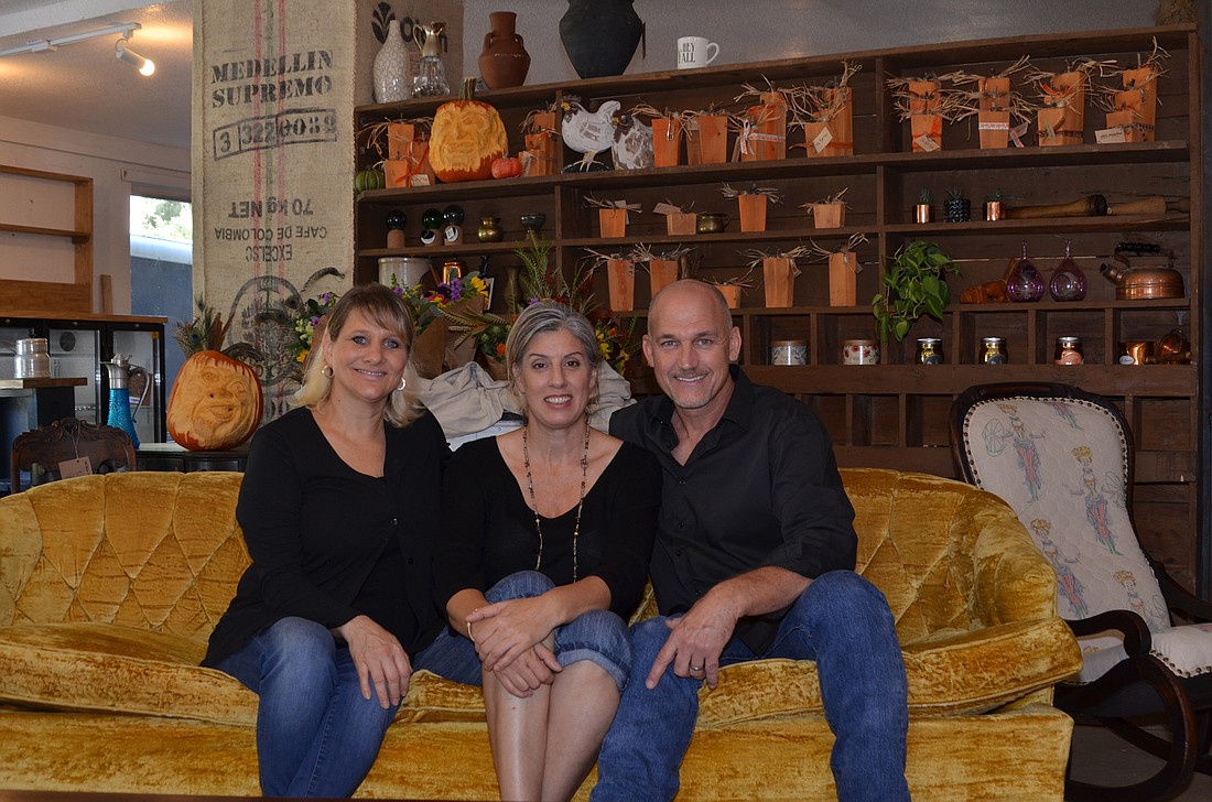 Lana Wilken-Gies, left, has moved her artistâ€™s studio into the Tildenville Marketplace, a new creative space founded by Tina LaVallee and Chris de Felice.