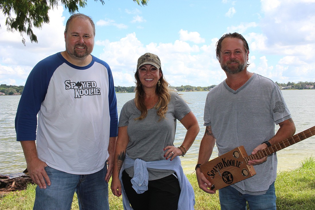 Neal Phillips, left, Maggie Lyden and David Dorr, of the band Spayed Koolie, will perform at this yearâ€™s Foundersâ€™ Day Festival.