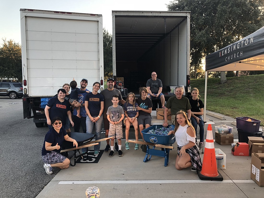 Kensington Church Orlando and Windermere Prep were happy to work together and help pack this truck full of supplies for hurricane victims in Panama City. (Courtesy Jen Dubasak)