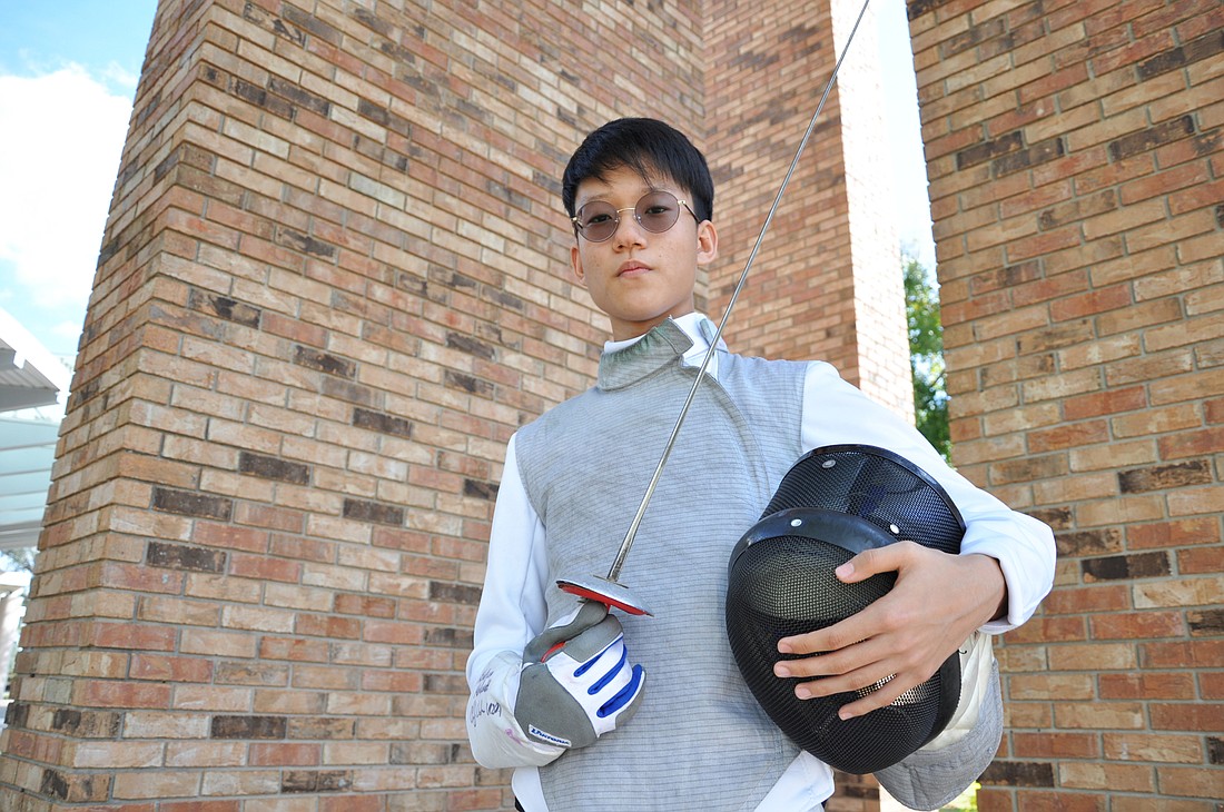 Justin Kim has been growing as a competitive fencer for the last year.