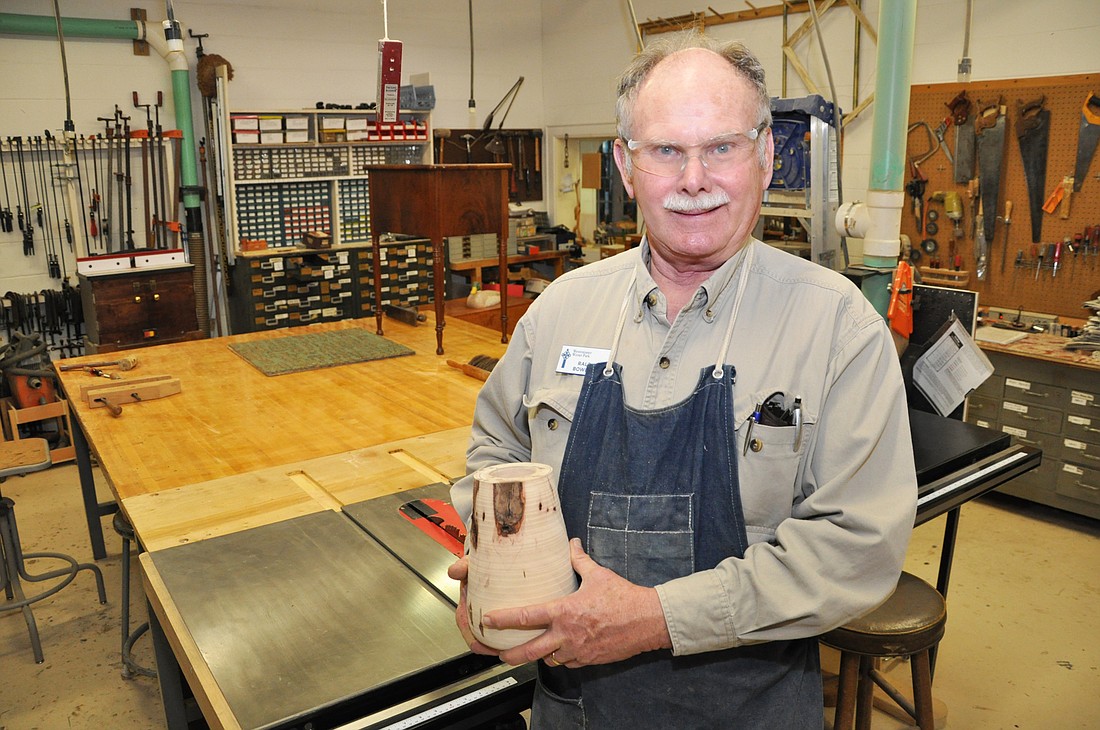 Westminster Winter Park resident Ralph Bowdish loves working in the resident woodshop.