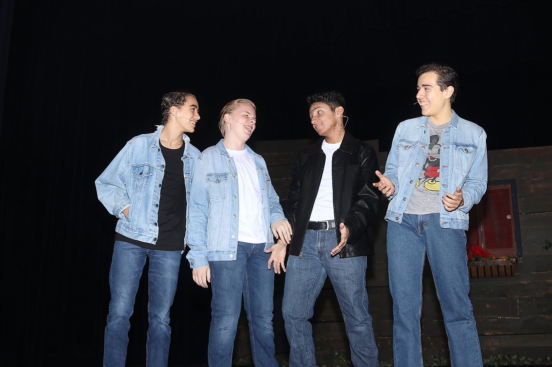 From left: Miguel Gil, Logan Clinger, Chris Moux and Andres Del Castillo are just some of the Greasers. Gil is cast for the role of Johnny, Clinger plays Ponyboy, Moux is cast as Dallas, and Del Castillo plays Twobit.