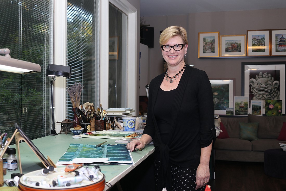 Local painter Kim Minichiello is serving as this yearâ€™s president of the Florida Watercolor Society.