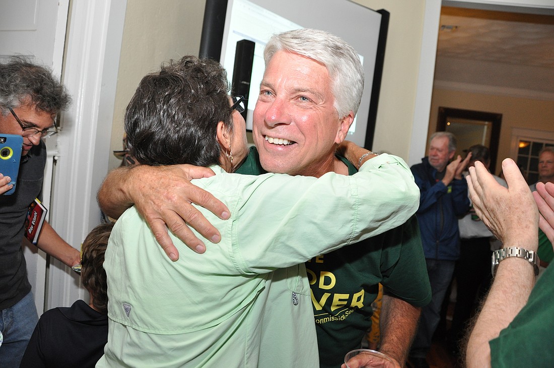 Todd Weaver celebrated his victory on election night with supporters at the Winter Park Country Club.