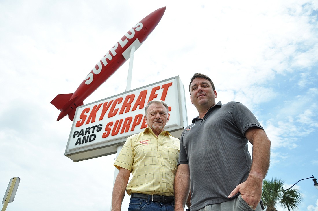 Father and son duo Allen and Keith Fiedler are planning to say goodbye to their old Skycraft store on Fairbanks Avenue.