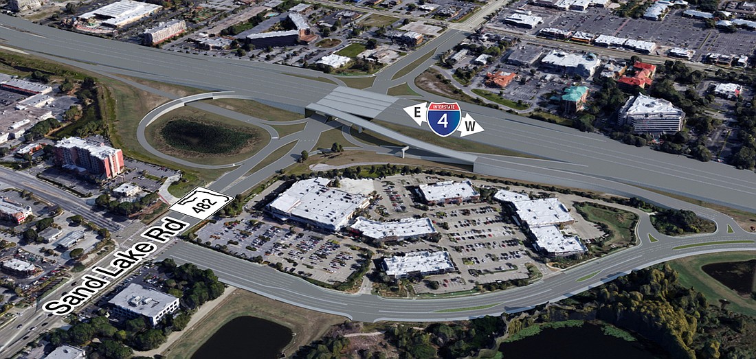 The Florida Department of Transportation will be constructing a diverging-diamond interchange at Interstate 4 and Sand Lake Road.