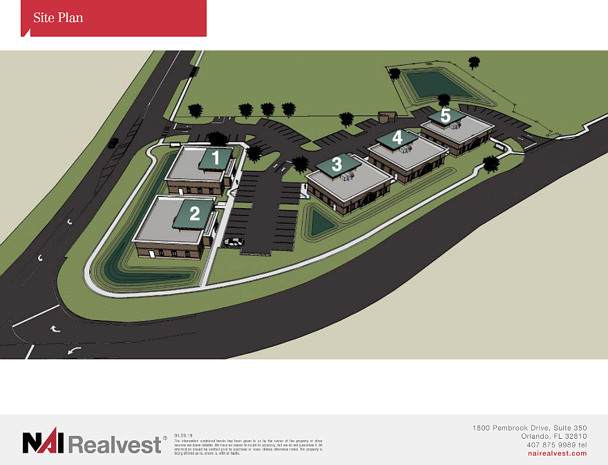 Windermere Professional Park will be made up of five 3,000 square foot buildings.