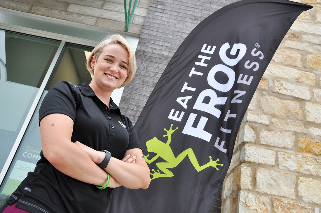 Studio Manager Dominique Gobeil is excited to help Horizon West residents work up a sweat at Eat The Frog Fitness.