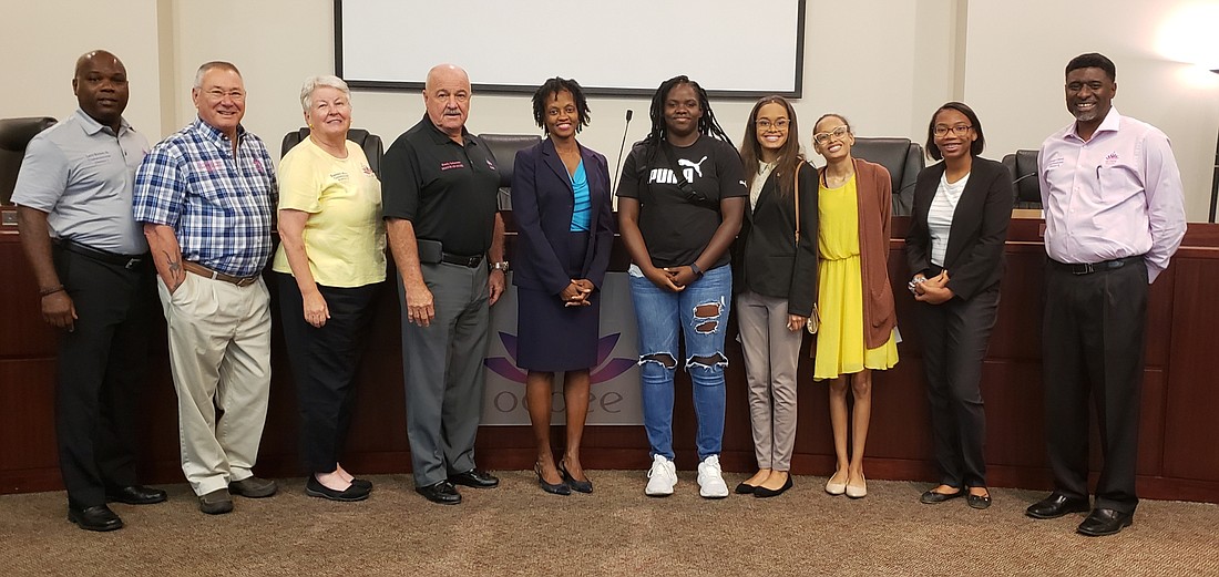 City commissioners mixed and mingled with four of the six students who were appointed to the Ocoee Youth Council.