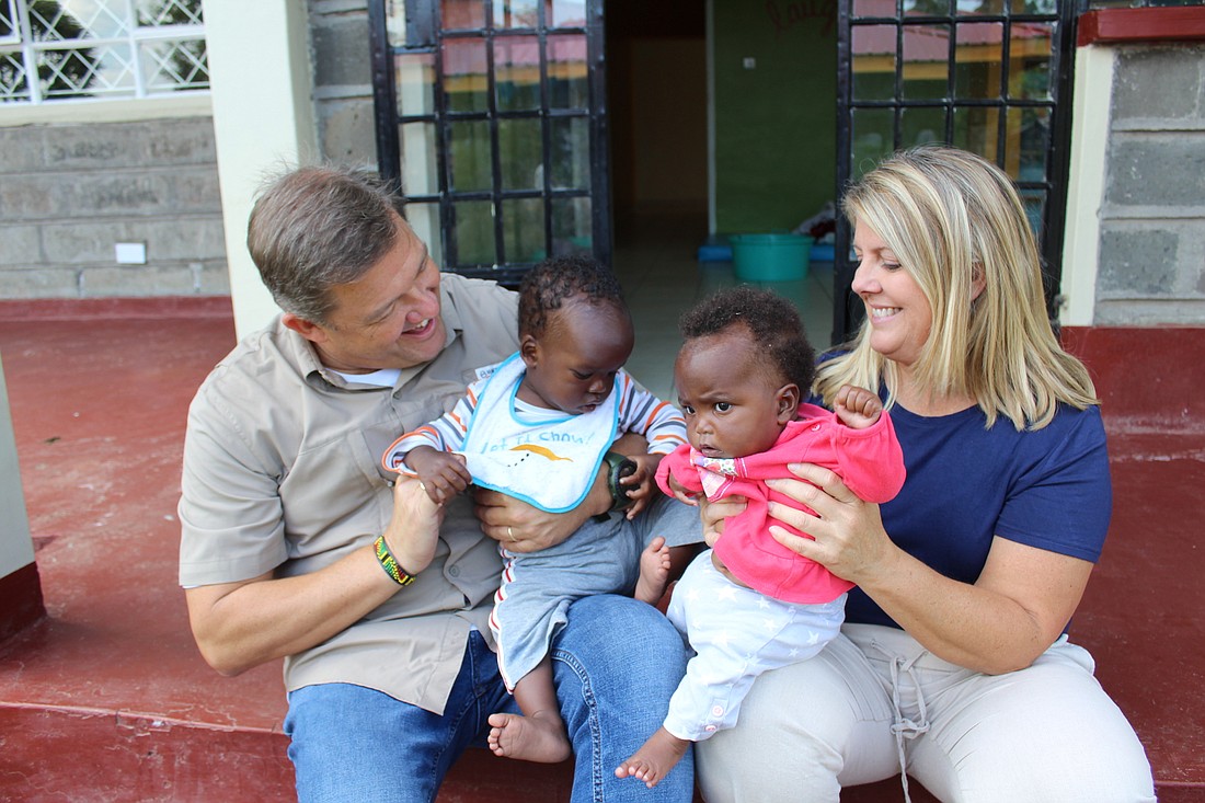 Ray and Amy Lloyd volunteered at His Cherished Ones baby house in Kenya.