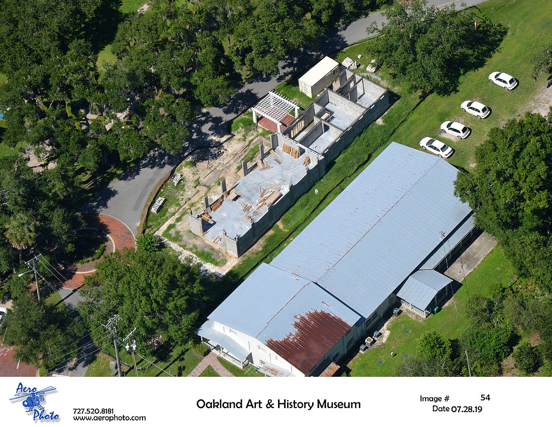 An aerial photo of the West Orange Healthcare District Arts & Heritage Center at Oakland was taken in late July. Photo courtesy of Aero Photo.