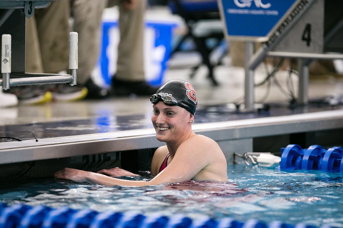 As a junior, Riki Bonnema became the first female ACC Champion in the Braden Holloway era after swimming a 21.97 in the 50 free.