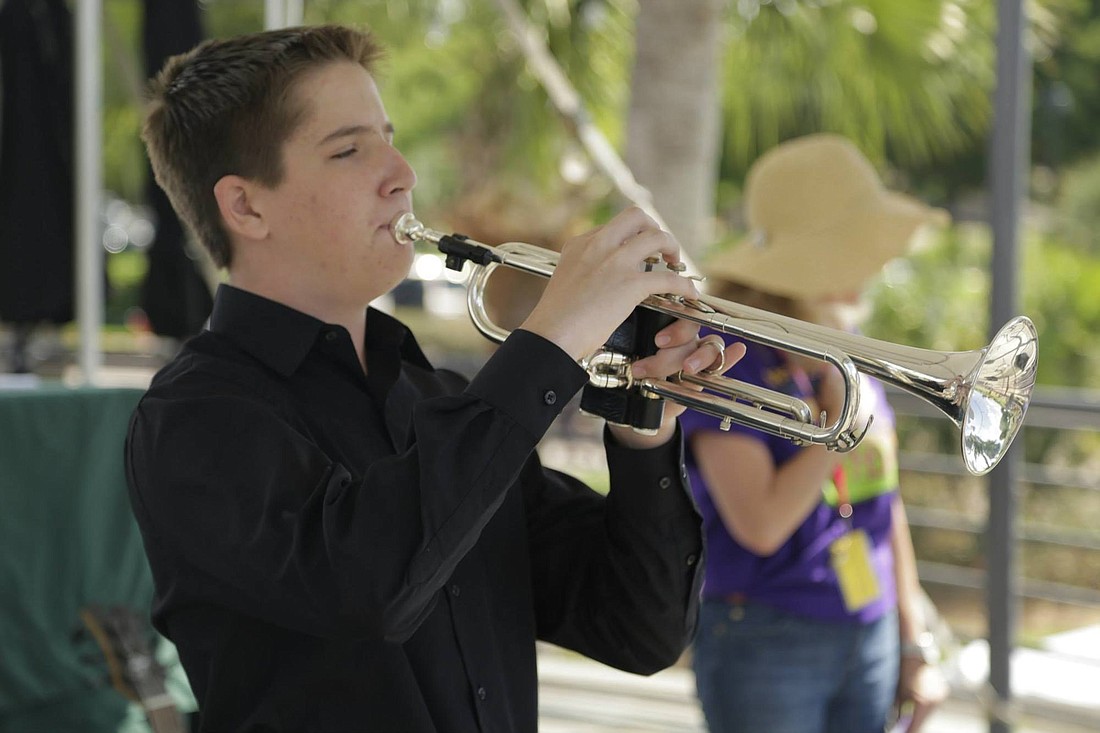 A performer on the trumpet at the 2015 Jazz Fest. (Courtesy MetroWest Master Association)