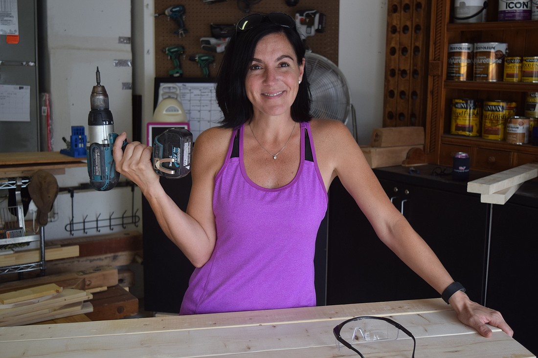 Frankie Orozco uses natural, clean, untreated wood to build tables, benches and more out of her garage in Horizon West.