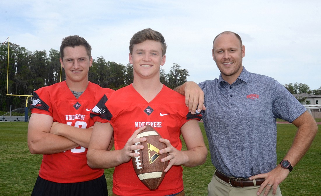 Windermere Prep Mason Russell, Mitchell Darrow and head coach Jacob Doss are excited to lead the program into a new era this spring.