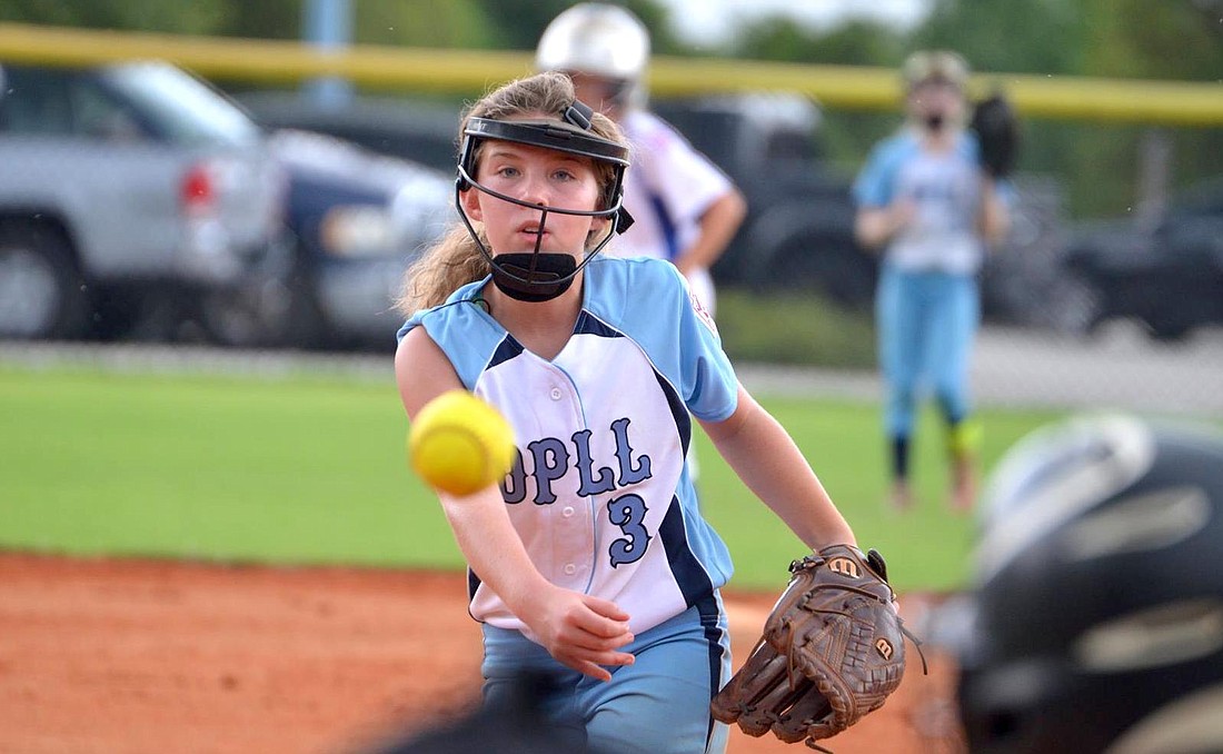 Molly Sheridan helped pitched the Dr. Phillips Little League Minors (10U) softball team to victory.