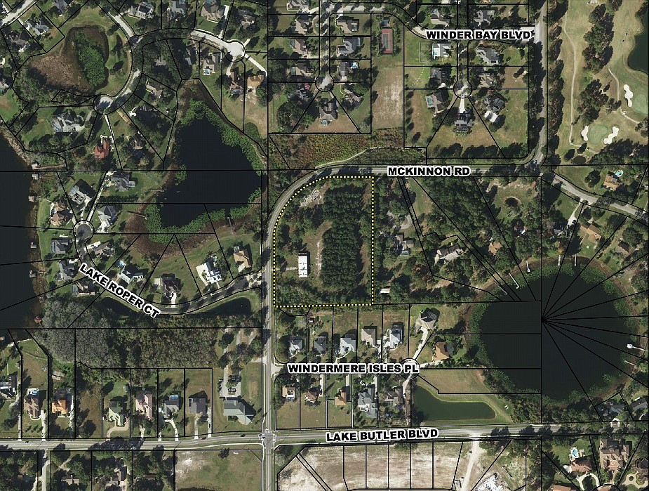 The Green Cluster Reserve Plan would put up to six single-family homes on nearly six-and-one-half acres off McKinnon Road, north of Lake Butler Boulevard.