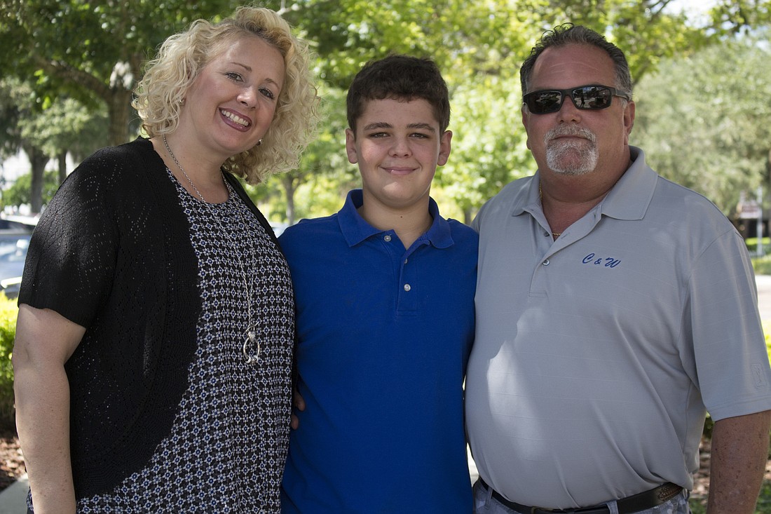 Riley Desin and his parents, Rina and Rick, have used Shriners Hospital in Tampa since he was first diagnosed with a bone growth disorder.