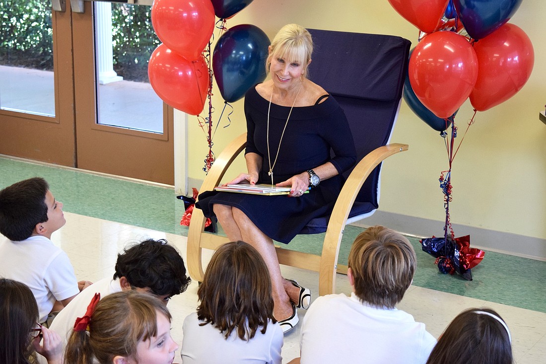 First Lady of Florida Ann Scott visited second-graders at Windermere Preparatory School on Oct. 5 to share her love of reading with them.