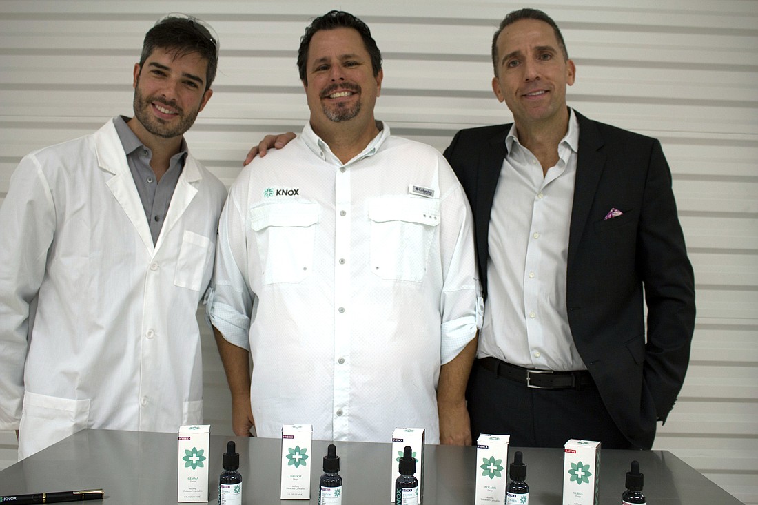 Alex Karol, (left), Bruce Knox and Jose Hidalgo are the trio behind Knox nursery's evolving role in Florida's growing medical cannabis industry.