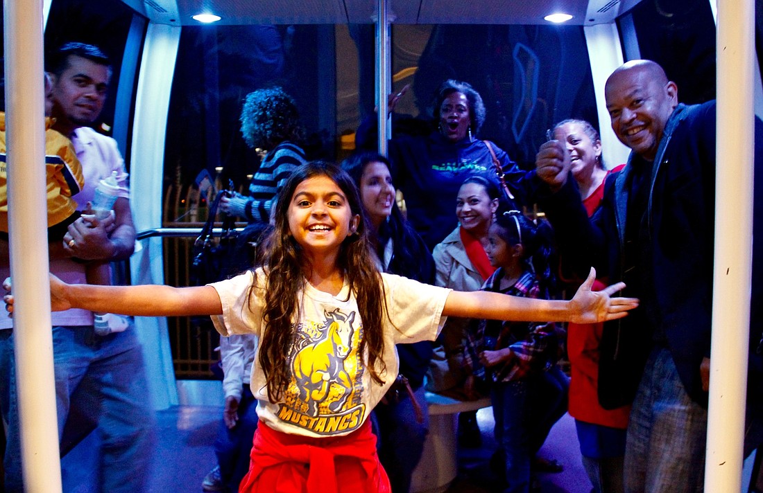 To celebrate a successful fundraiser for Windermere Elementary's PTA, students and their families enjoyed rides on the Orlando Eye on Friday, Dec. 9.