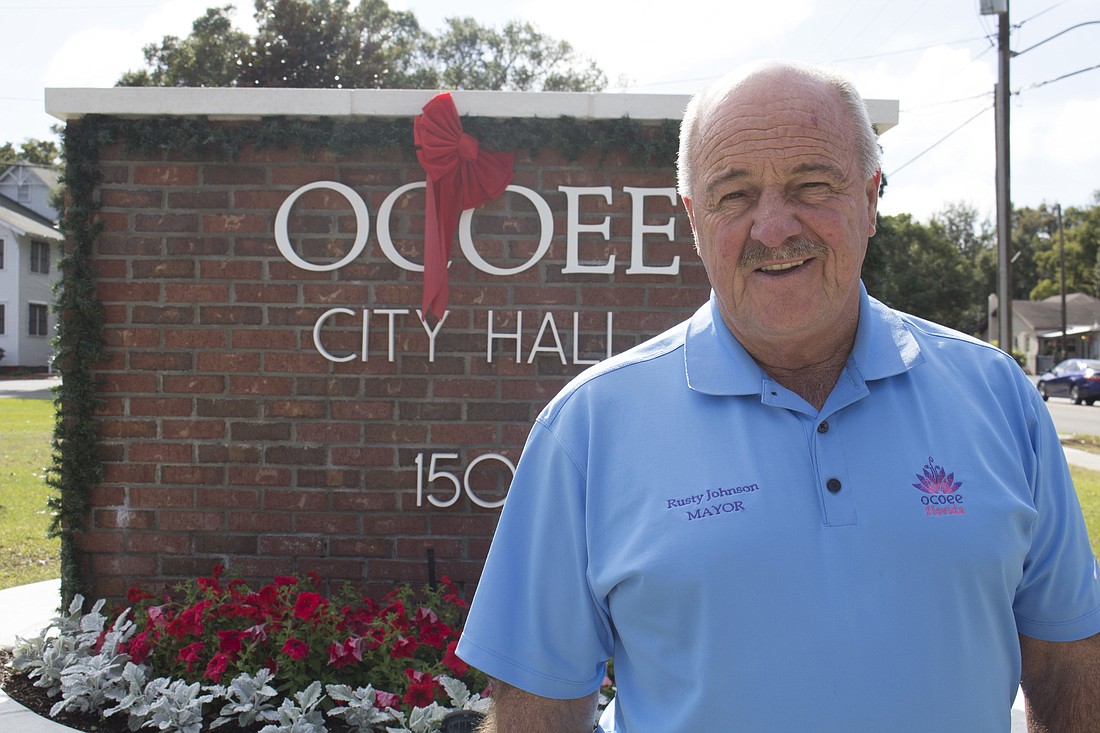 Originally from South Carolina, Ocoee Mayor Rusty Johnson moved to Ocoee in 1955 at the age of 5.He worked at a post office for nearly 20 years before he retired and became involved in local politics in 1986.
