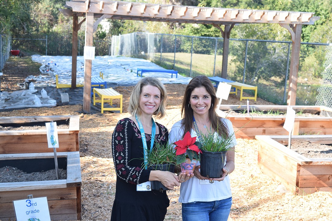Stephanie Gisler-Rashid, left, and Amalie Skorman have put their heart and soul into bringing the learning garden to life.