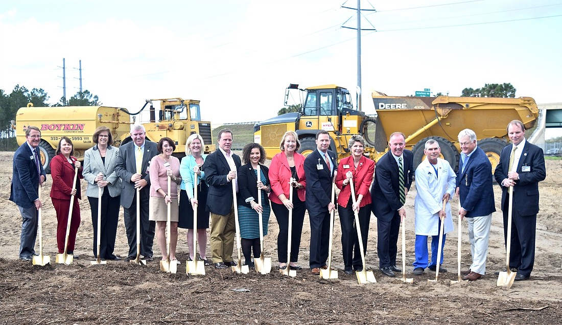 Members of multiple organizations, including Orlando Health and the West Orange Healthcare District, were delighted to officially break ground on the Horizon West hospital.